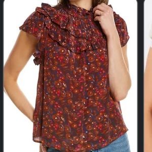 Sea Flutter sleeve Top